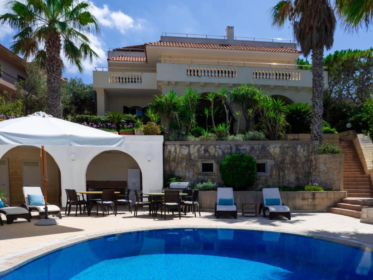 Villa Palma - Sunset Sea Views With Pool, Jacuzzi, Sauna And Games Room Mellieħa Buitenkant foto