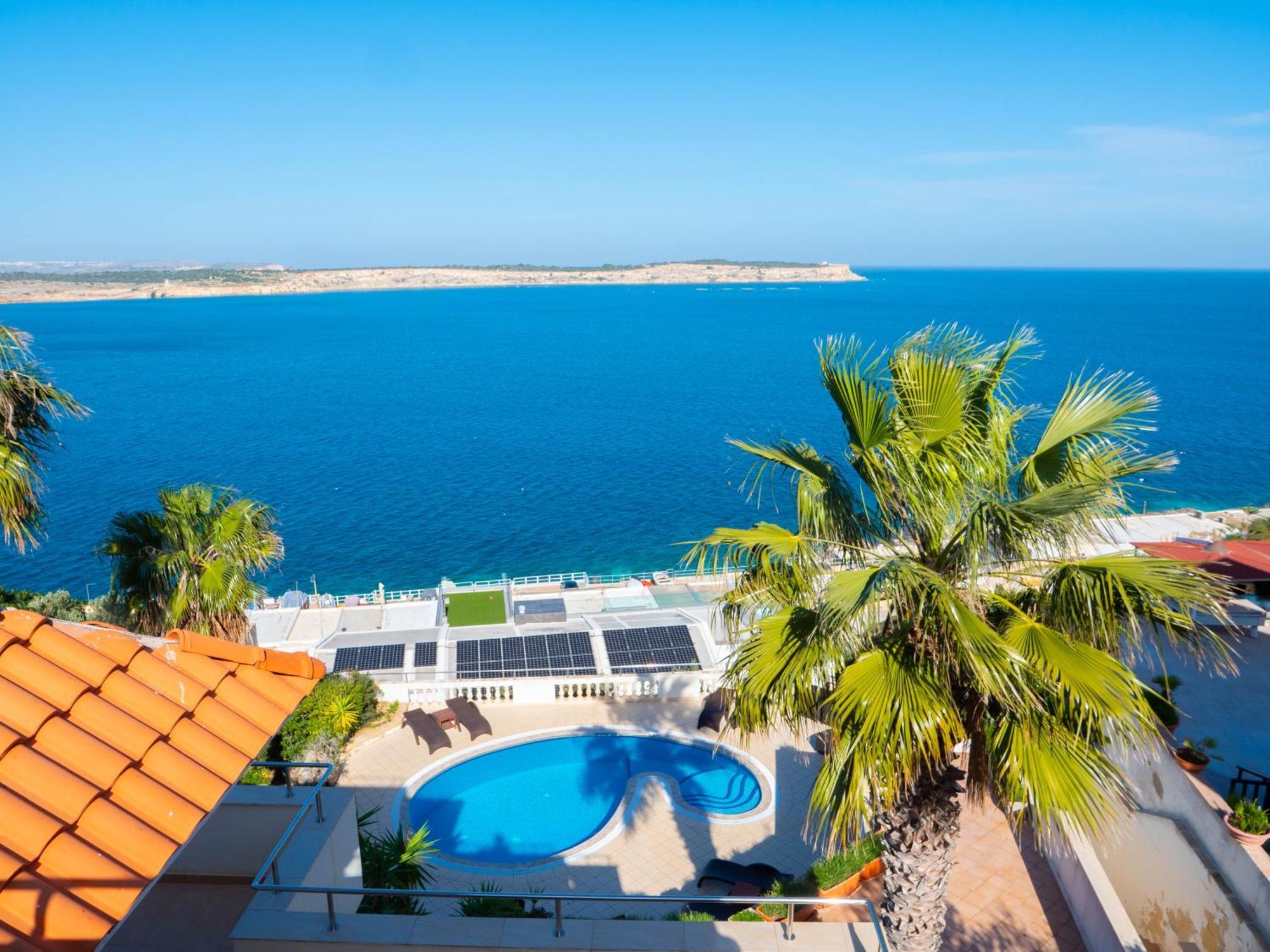 Villa Palma - Sunset Sea Views With Pool, Jacuzzi, Sauna And Games Room Mellieħa Buitenkant foto